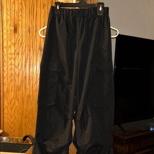 SHEIN Elegant Black Flare Trousers